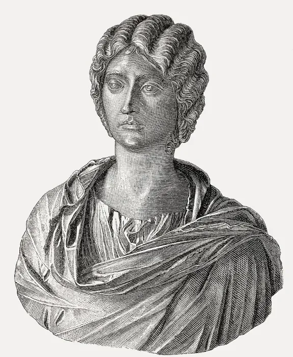 Framed Print : Julia Domna, 170-217 AD, the second wife of Emperor Septimius Severus