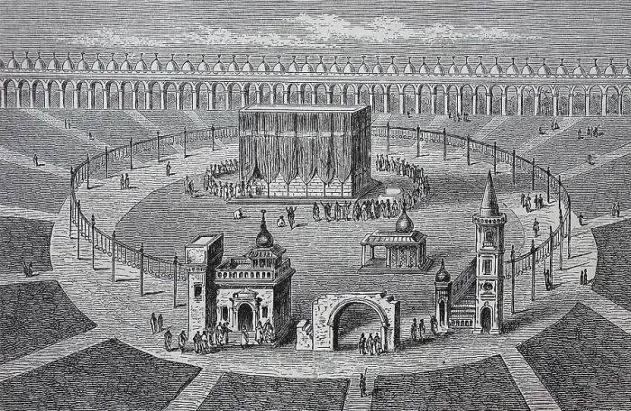 Framed Print : The Kaaba in Mecca in its state 1880 Framed Print : The Kaaba in Mecca in its state 1880