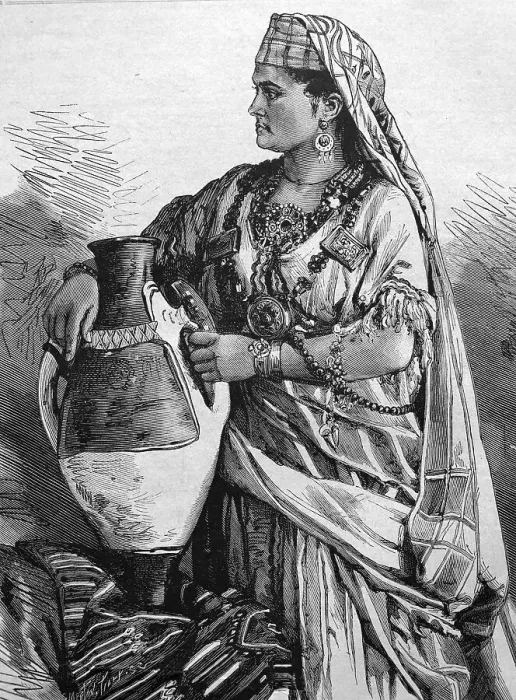Framed Print : A Kabyle woman, east algerian berberine