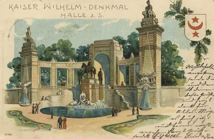 Framed Print : Kaiser Wilhelm Monument in Halle an der Saale
