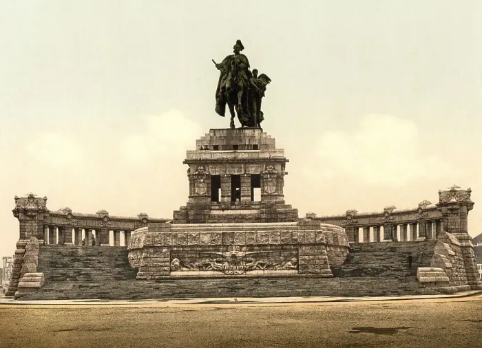 Framed Print : The Kaiser Wilhelm Monument in Koblenz am Rhein
