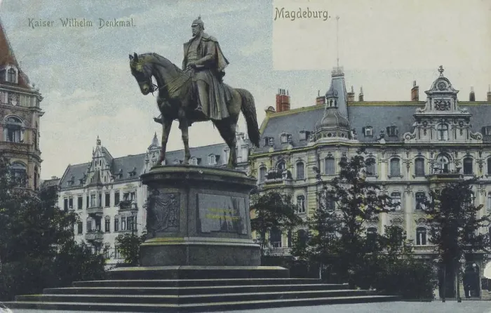 Framed Print : Kaiser Wilhelm Monument in Magdeburg