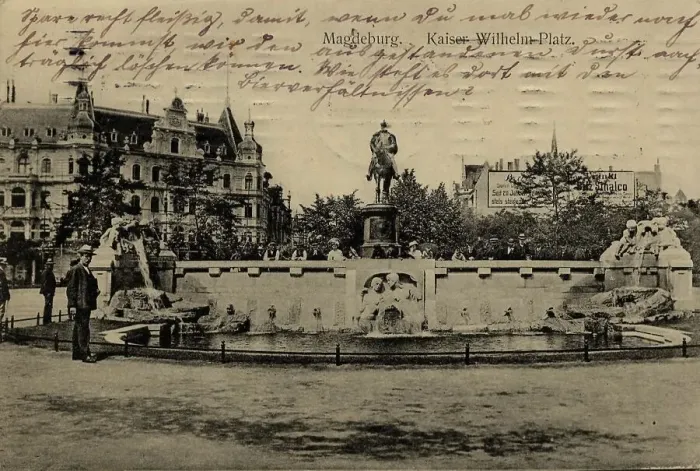 Framed Print : Kaiser Wilhelm Monument in Magdeburg