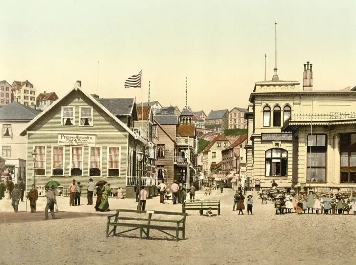 Framed Print : The Kaiserstrasse in Helgoland