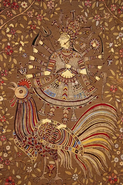 Framed Print : Kalamkari work by national award winner chandrakant b Framed Print : Kalamkari work by national award winner chandrakant b