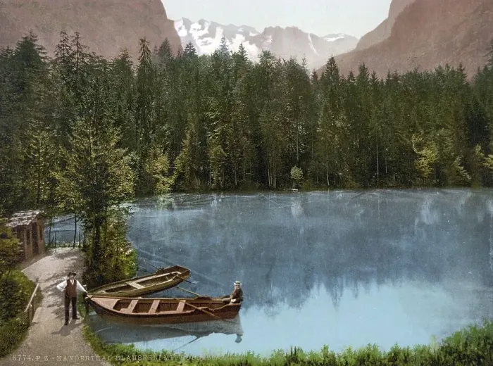 Framed Print : Kander Valley and Blausee, Doldenhorn