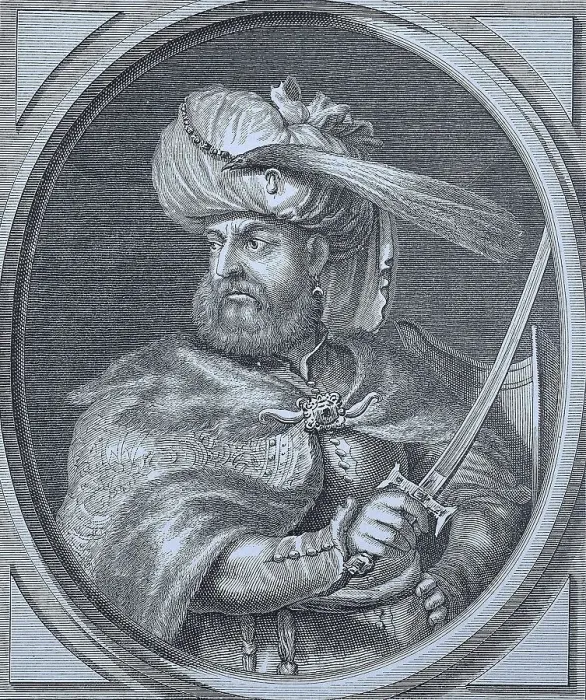Framed Print : Kara Mustapha Bassa, first minister of the Turkish Grand Master