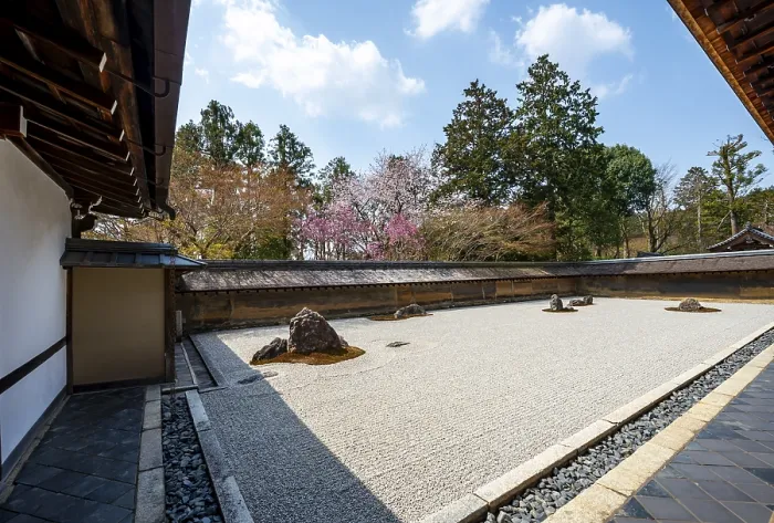 Framed Print : Kare-san-sui Japanese rock garden