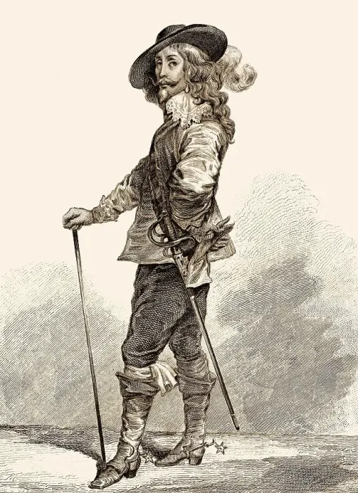 Framed Print : Karl I. 1600-1649, Koenig von England