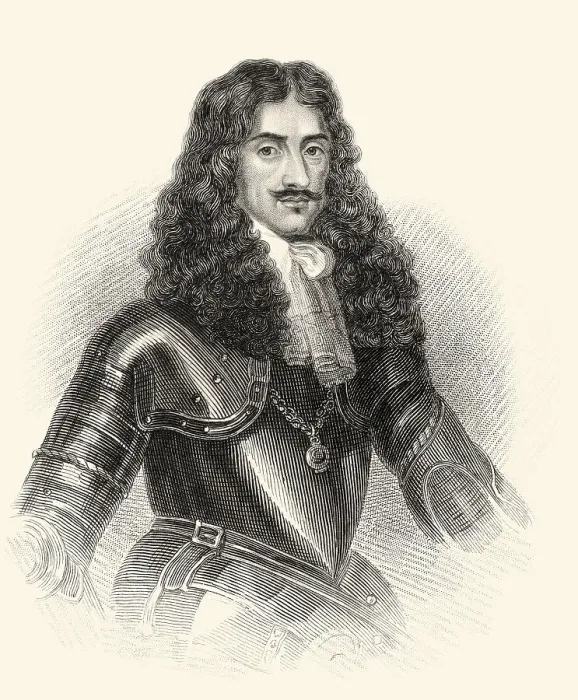 Framed Print : Karl II. 1630-1685, Monarch der drei Koenigreiche England