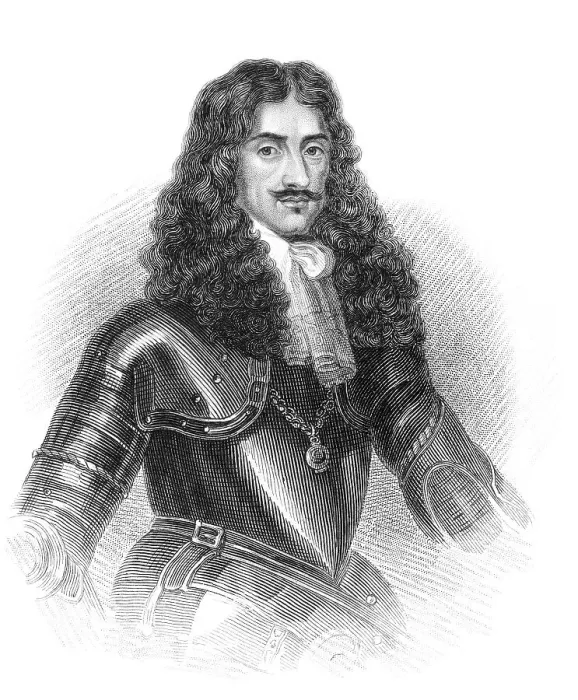 Framed Print : Karl II. 1630-1685, Monarch der drei Koenigreiche England