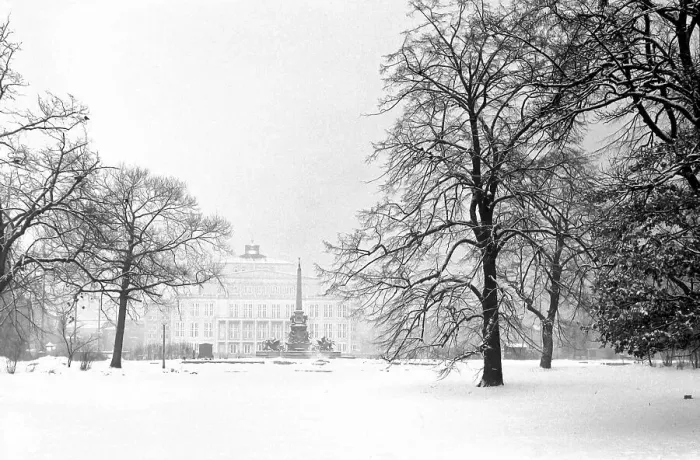Framed Print : Karl-Marx-Platz today Augustusplatz in winter Framed Print : Karl-Marx-Platz today Augustusplatz in winter