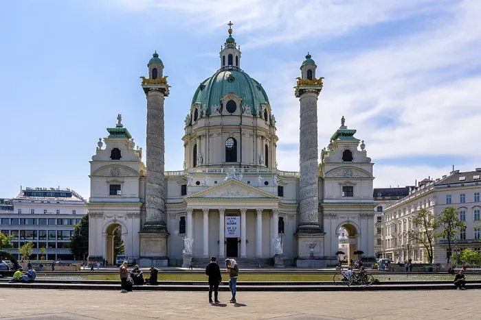 Framed Print : Karlskirche church, Karlsplatz