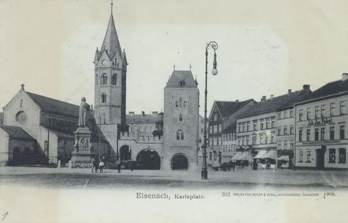 Framed Print : Karlsplatz and Luther Monument in Eisenach
