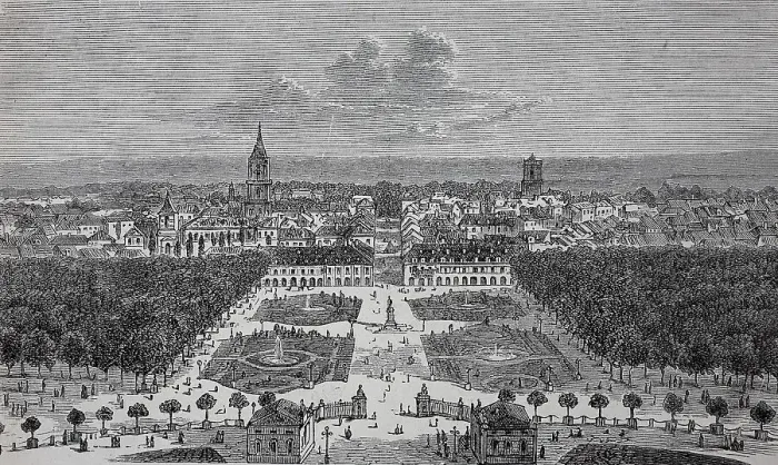 Framed Print : Karlsruhe in Germany, in 1880, Historical