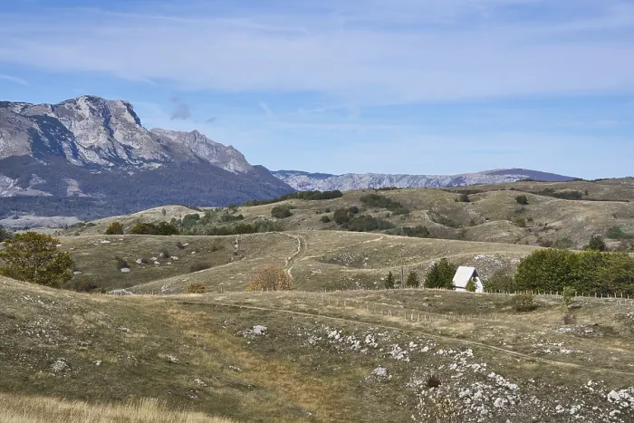 Framed Print : Karst landscape with Poljen, on the panoramic road 2 Framed Print : Karst landscape with Poljen, on the panoramic road 2