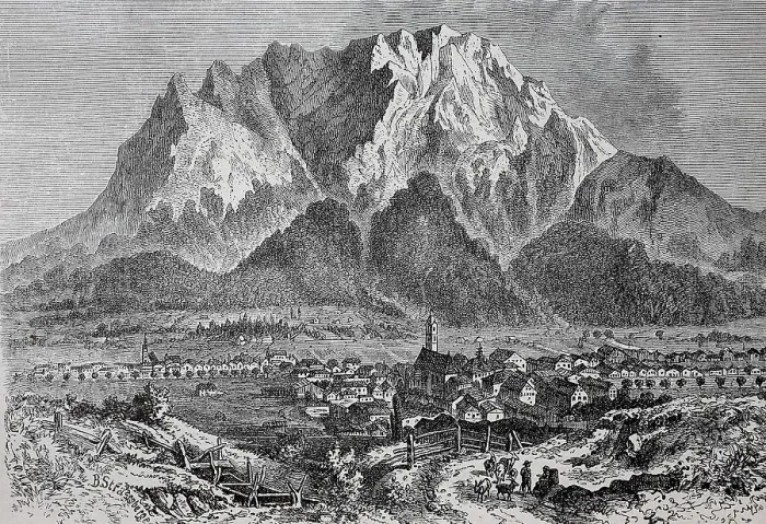 Framed Print : The Karwendel Mountains, Alps, seen from Mittenwald