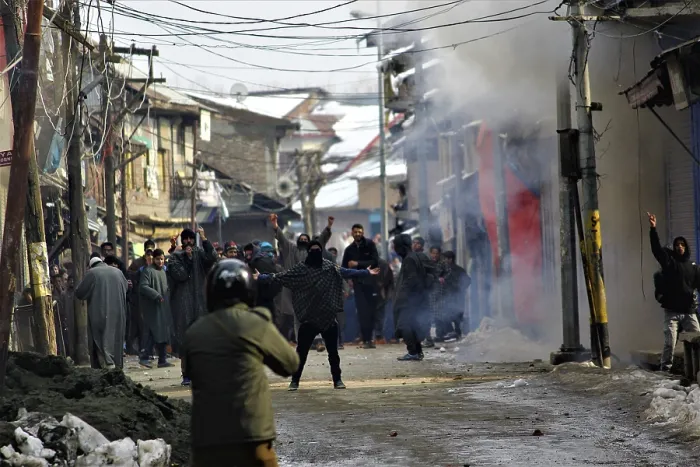 Framed Print : Kashmiri Muslim protester, baramulla Framed Print : Kashmiri Muslim protester, baramulla