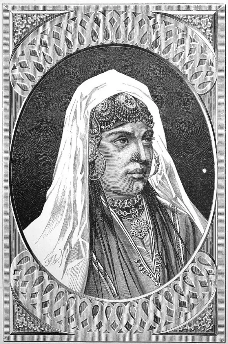 Framed Print : Kashmiri woman in ceremonial robe