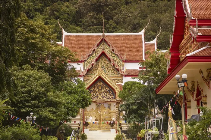 Framed Print : Kata Temple or Wat Kittisangkaram at Kata Town on Phuket isalnd in Thailand