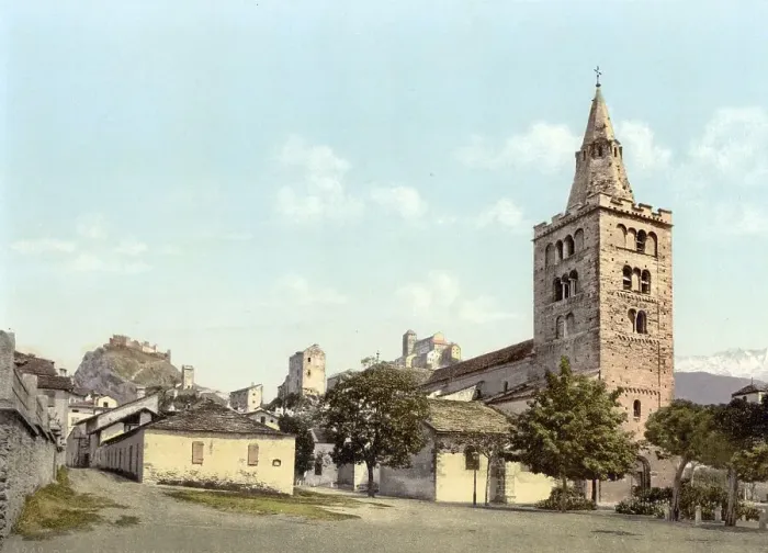 Framed Print : Kathedrale Notre-Dame-du-Glarier in Sion im Wallis Framed Print : Kathedrale Notre-Dame-du-Glarier in Sion im Wallis