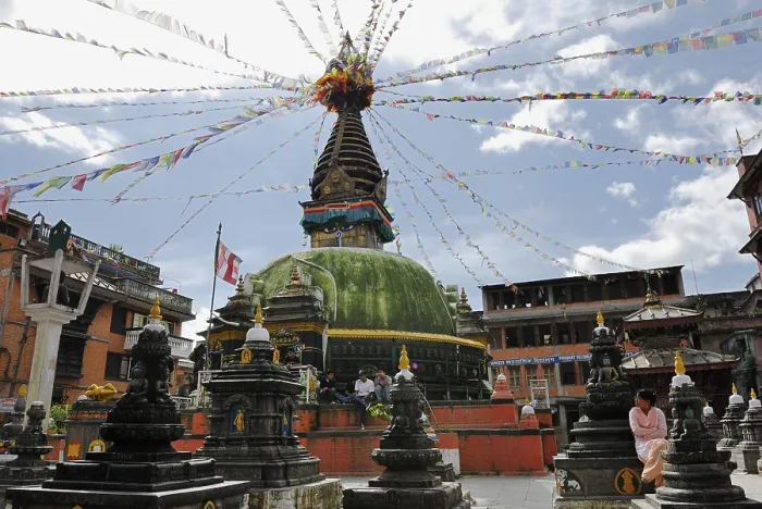 Framed Print : Kathesimbhu Stupa with prayer flags Framed Print : Kathesimbhu Stupa with prayer flags