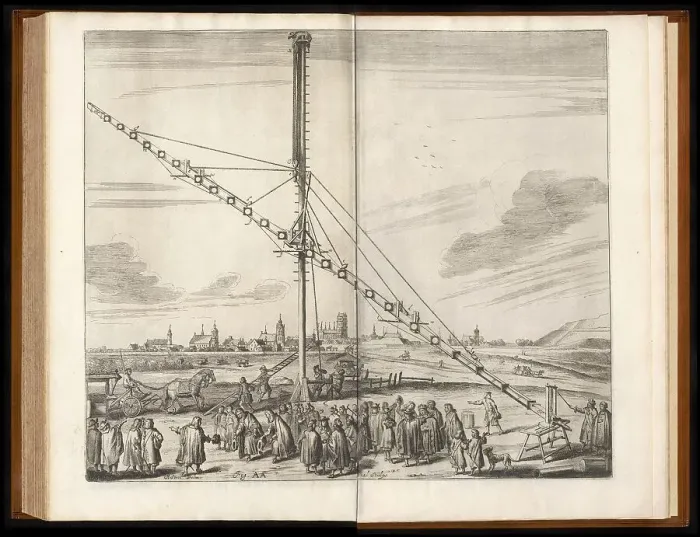 Framed Print : Keplerian astronomical refracting telescope