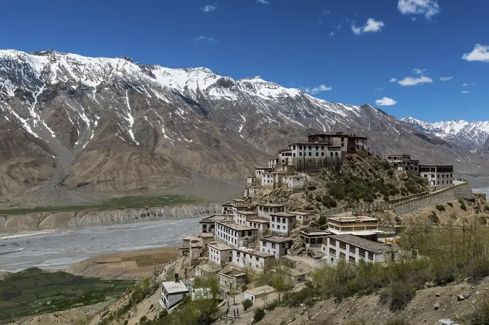 Framed Print : Key Monastery or Key Gompa, a Tibetan Buddhist monastery located on top of a hill Framed Print : Key Monastery or Key Gompa, a Tibetan Buddhist monastery located on top of a hill