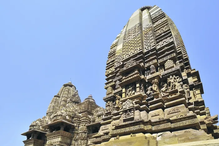 Framed Print : Khajuraho lakshmana temple plinth madhya pradesh india