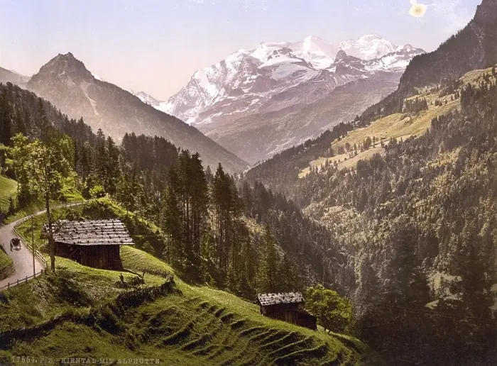 Framed Print : Kienthal und Alphuette, Berner Oberland Framed Print : Kienthal und Alphuette, Berner Oberland