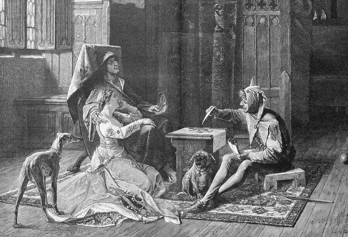 Framed Print : King Charles VI of France, Amusement by a court jester