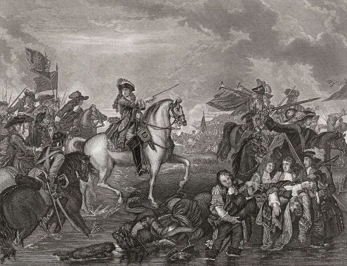 Framed Print : King James II at the Battle of the Boyne, 1690 Framed Print : King James II at the Battle of the Boyne, 1690