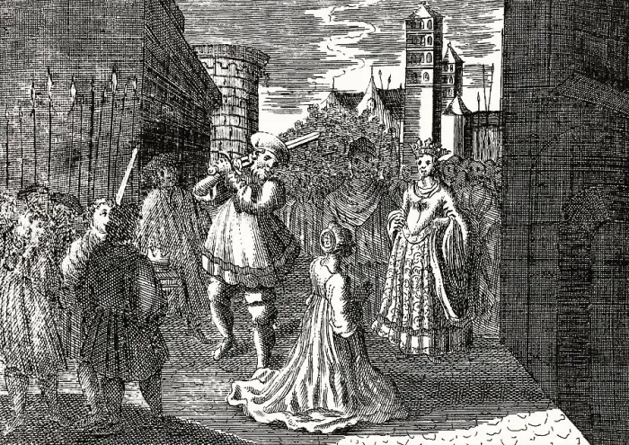 Framed Print : King John of Leiden beheading his wife Framed Print : King John of Leiden beheading his wife