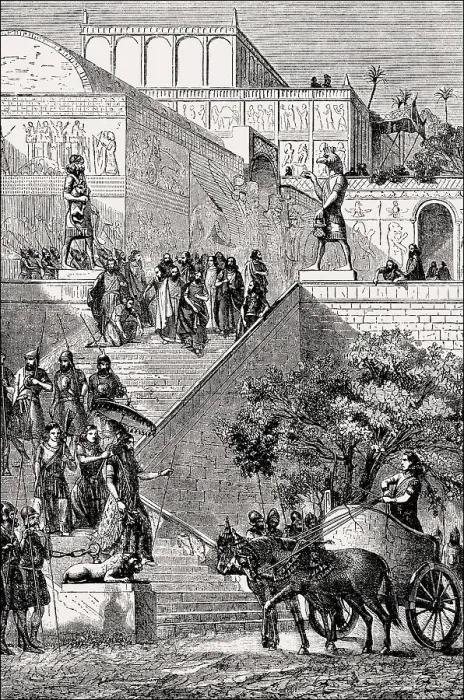 Framed Print : A king of the Neo-Assyrian Empire at his palace Framed Print : A king of the Neo-Assyrian Empire at his palace