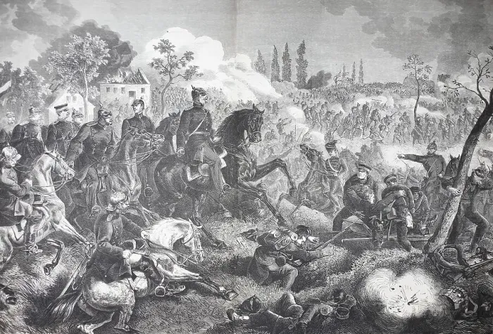 Framed Print : King William at the Battle of Gravelotte Framed Print : King William at the Battle of Gravelotte