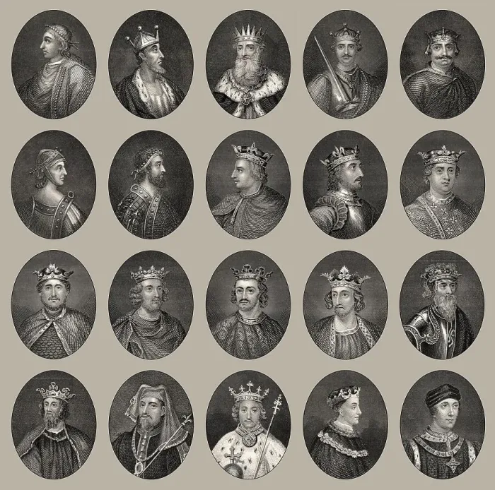 Framed Print : Kings of England, 10th to 15th century
