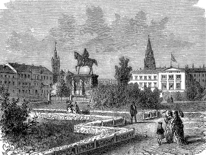 Framed Print : The King's Garden in Koenigsberg in Prussia