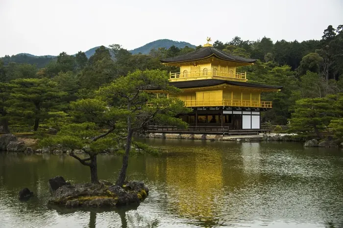 Framed Print : Kinkaku-ji or Golden Pavilion, Buddhist temple