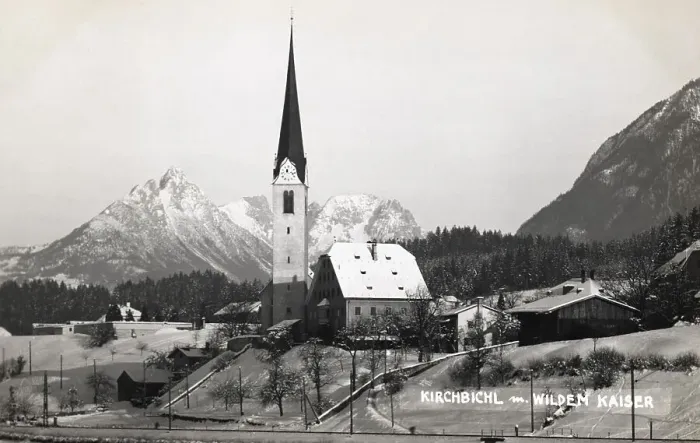 Framed Print : Kirchbichl in front of Wilder Kaiser about 1930 Tyrol Austria