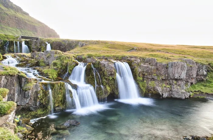 Framed Print : Kirkjufell waterfalls on the Snaefellnes peninsula