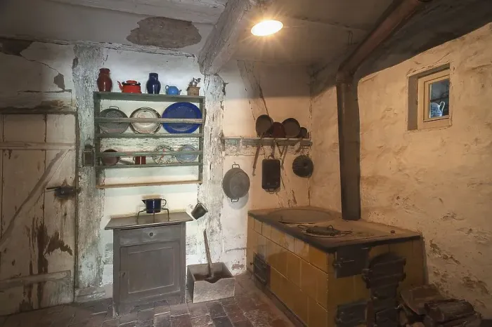 Framed Print : Kitchen of a sheep farm until 1860 then poorhouse Framed Print : Kitchen of a sheep farm until 1860 then poorhouse