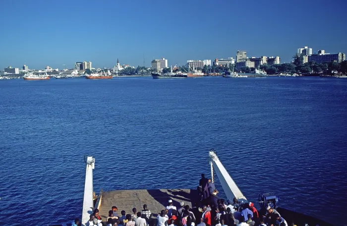 Framed Print : Kivuko ferry goes to Dar es-Salaam
