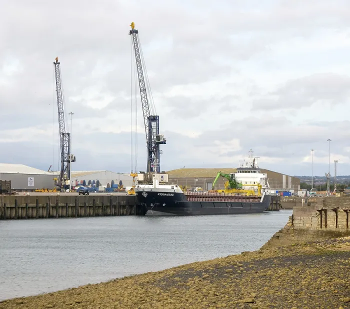 Framed Print : Kjervaagsund general cargo ship vessel at quayside in port of Hartlepool Framed Print : Kjervaagsund general cargo ship vessel at quayside in port of Hartlepool