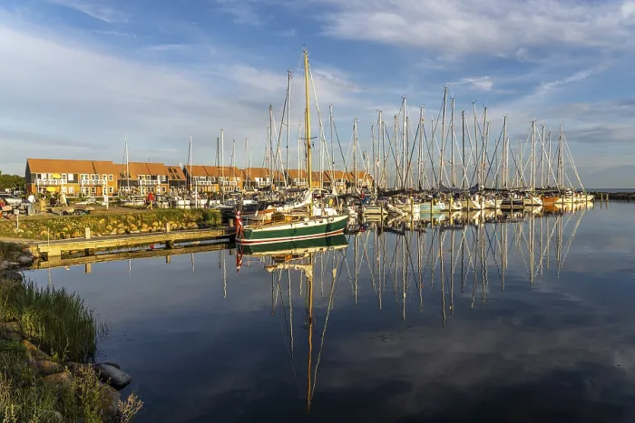 Framed Print : Klintholm Havn Marina, Moen Island