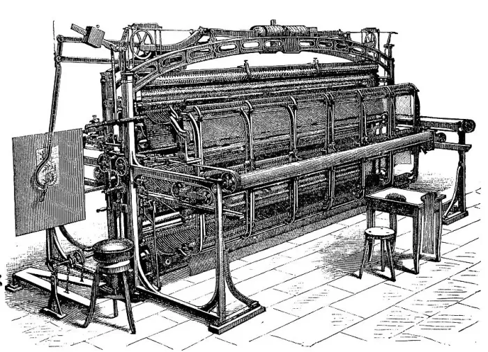 Framed Print : Knitting machine, produced by Heilmann