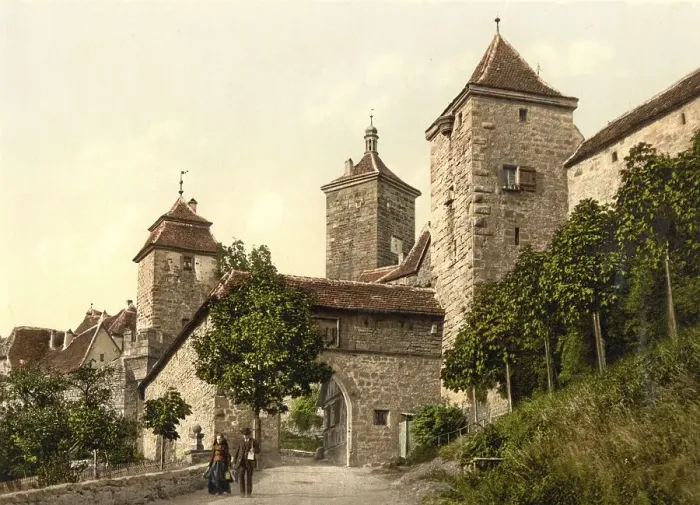 Framed Print : The Kobolzell Gate in Rothenburg ob der Tauber