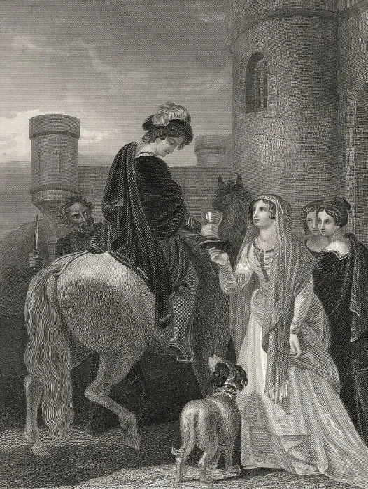 Framed Print : Koenig Edward der Maertyrer erstochen auf Befehl seiner Stiefmutter Elfrida oder Aelfthrith