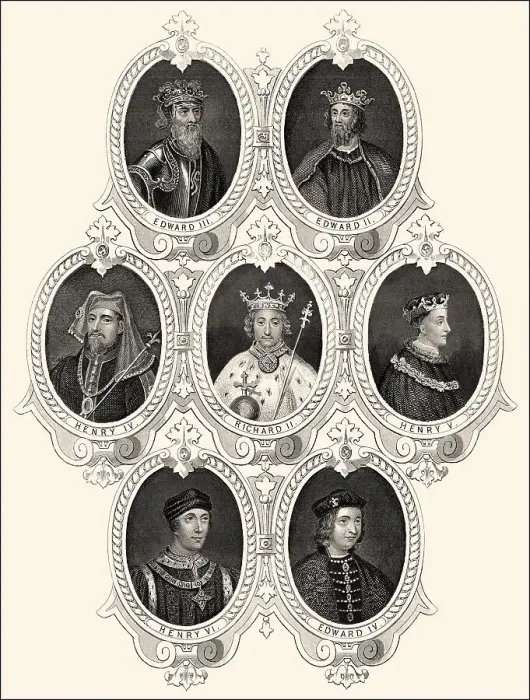 Framed Print : Koenige von England, 14. und 15. Jahrhundert