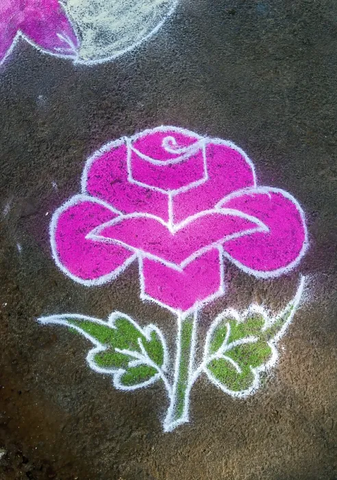 Framed Print : Kolam Rangoli during Pongal Festival in Tamil Nadu