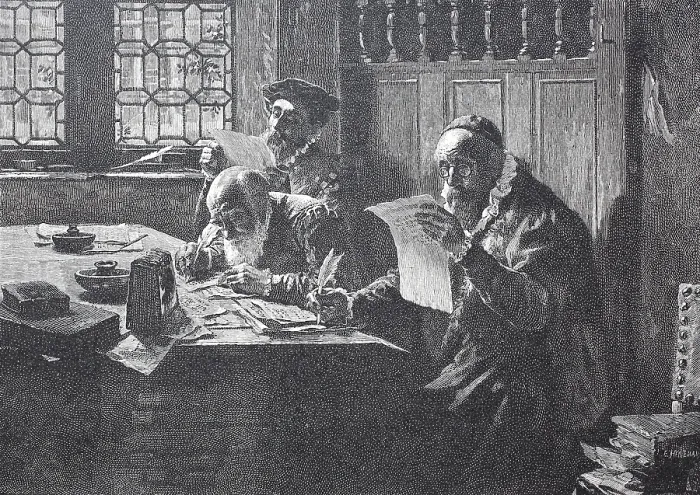 Framed Print : Korrektoren bei der Arbeit